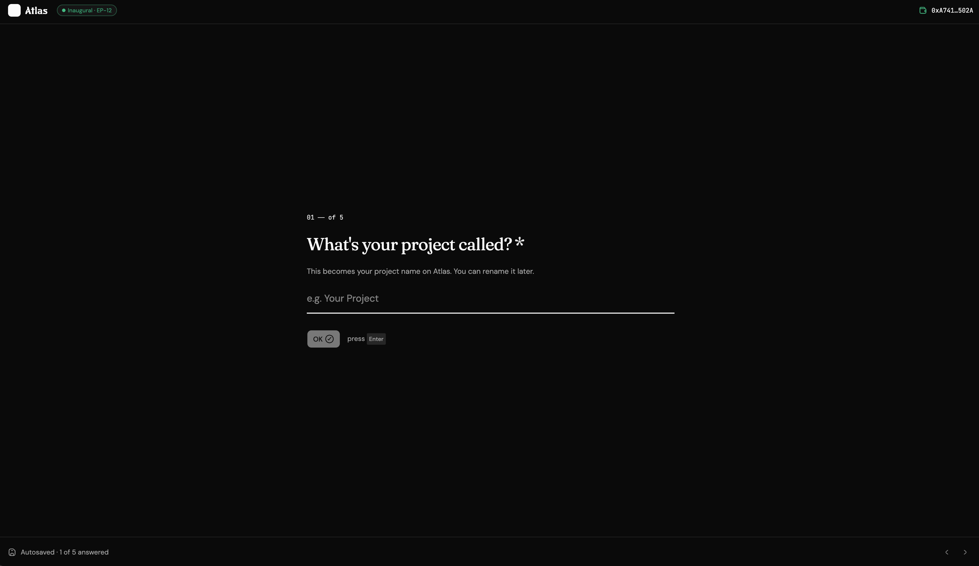 Octant Atlas onboarding screen 1